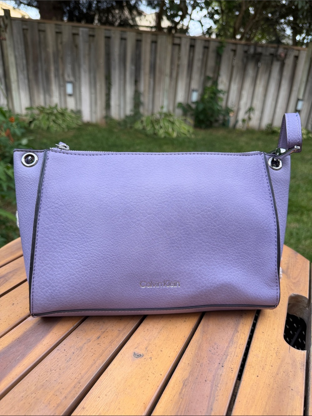 Calvin Klein Lilac Leather Crossbody Bag